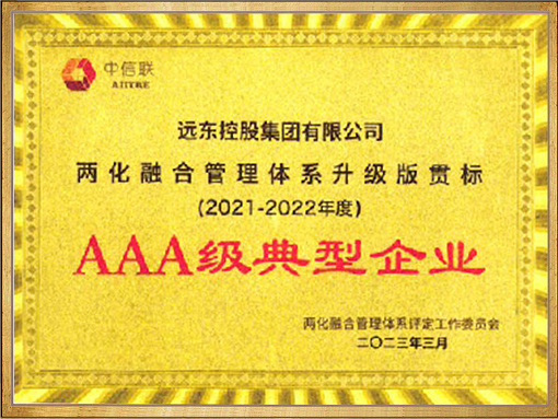 兩化融合管理體系升級版貫標AAA級典型企業(yè)